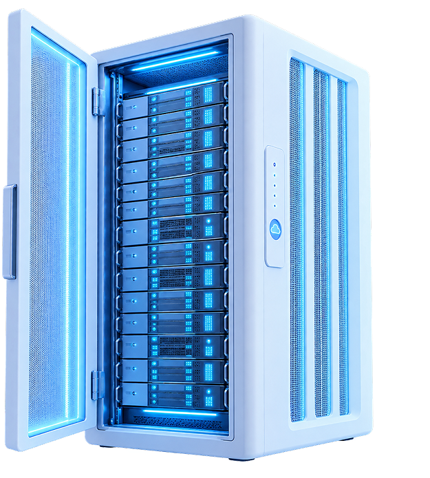 Dedicated server infrastructure in a data center